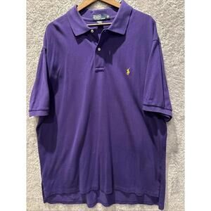 Polo Ralph Lauren Men's 2XL Big Polo Shirt Pony Plum Purple Short Sleeve XXL